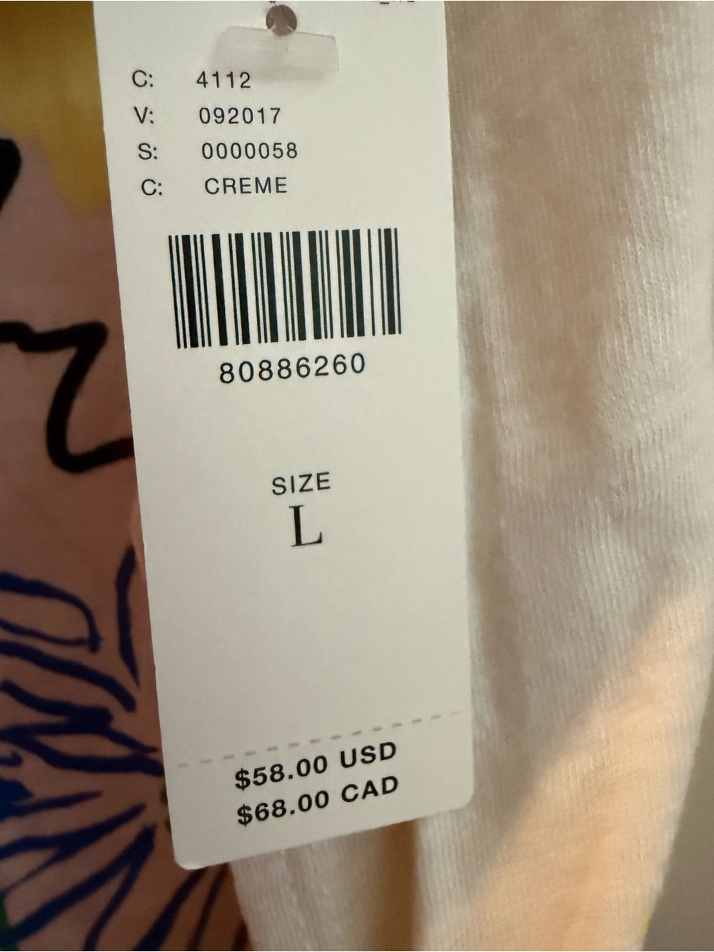 Anthropologie White Floral 'Life in Color' Graphic Tee - Picture 3 of 3